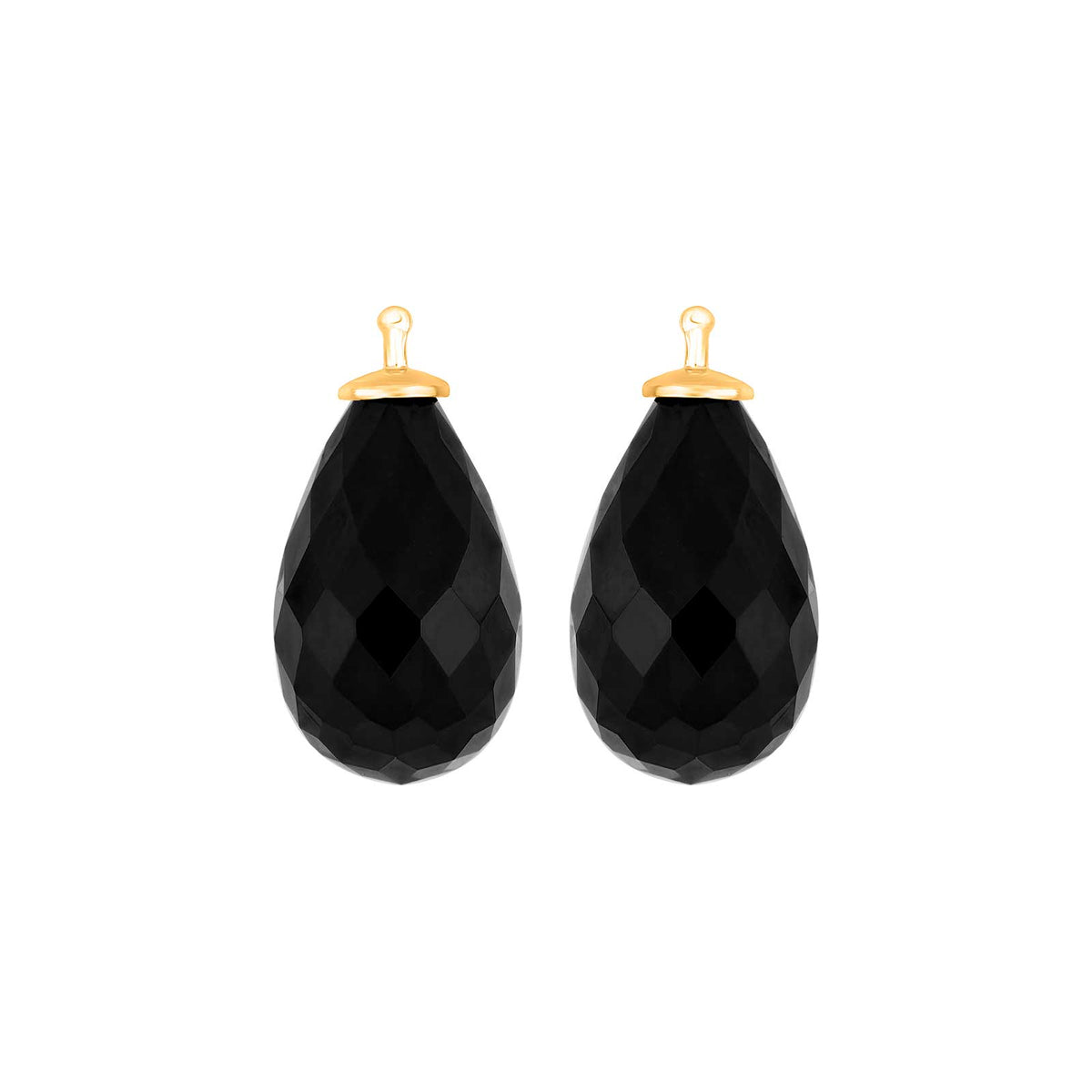 Facettierter Tropfen aus Quarzglas in gold