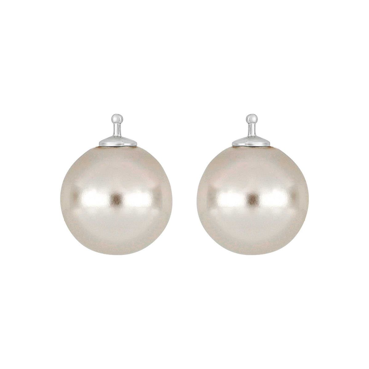 E51 – Runde Mallorca-Perle 14 mm in silber