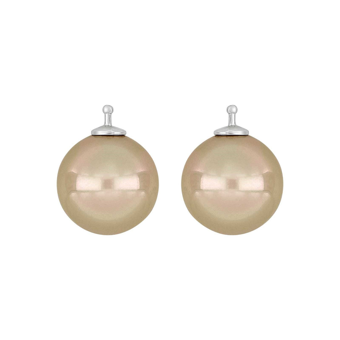 E51 – Runde Mallorca-Perle 14 mm in silber