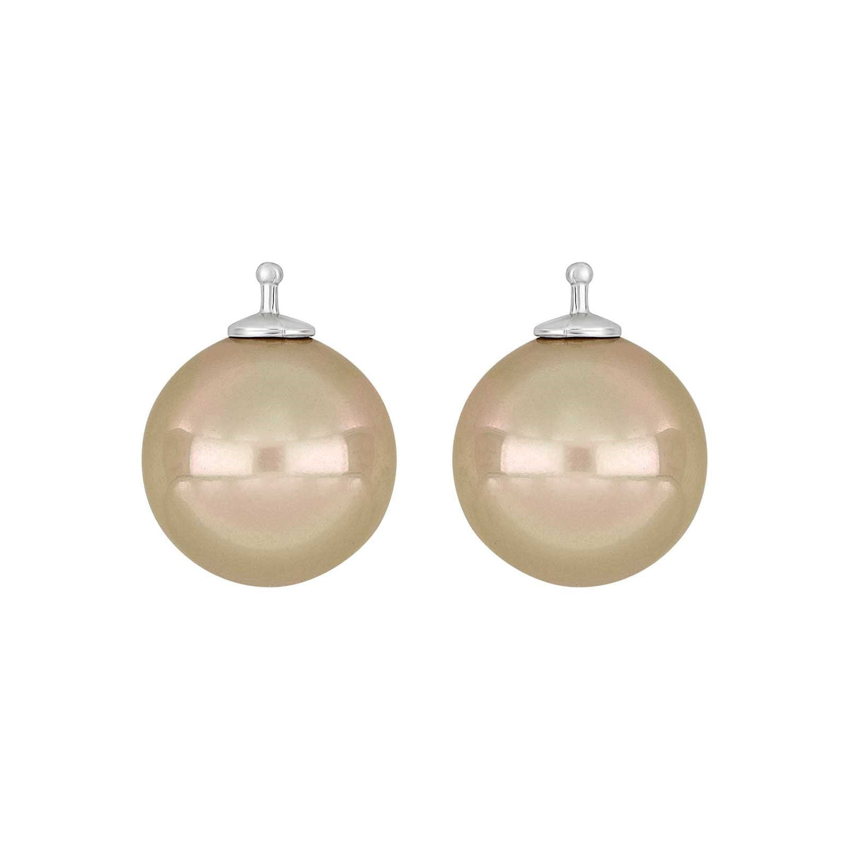 E51 – Runde Mallorca-Perle 14 mm in silber