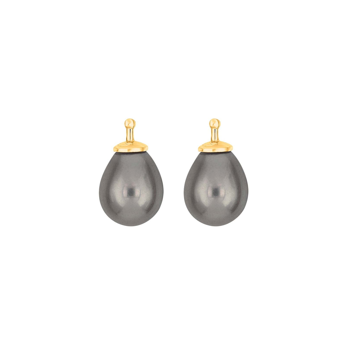 E2 – Kleine Mallorca-Tropfenperle 10 x 8 mm in gold
