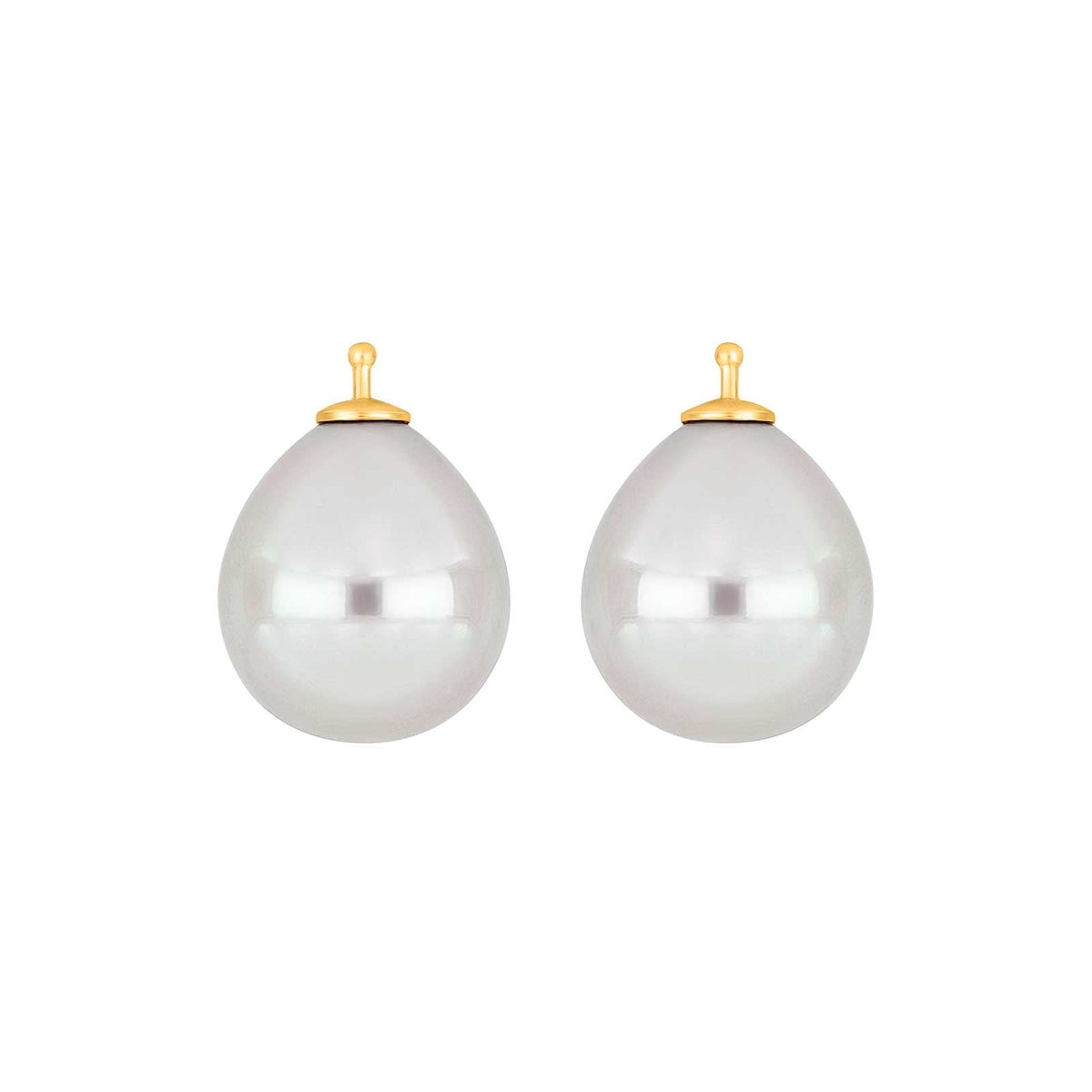 E9 – Mallorca-Tropfenperle 14 x 12 mm in gold
