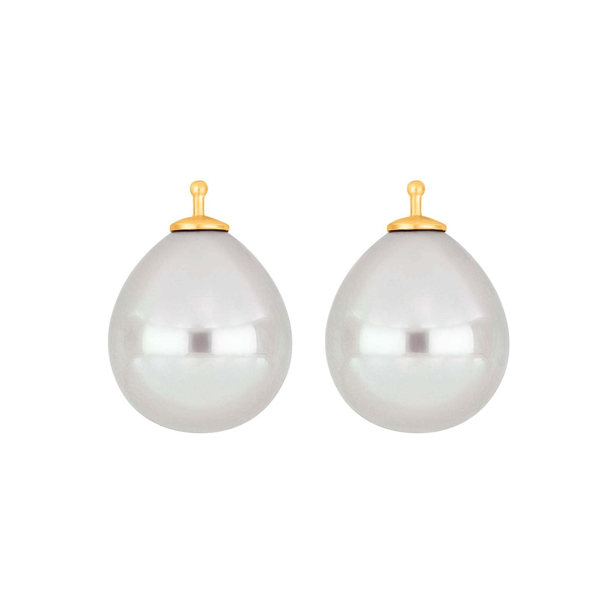 E10 – Mallorca-Tropfenperle 16 x 14 mm in gold
