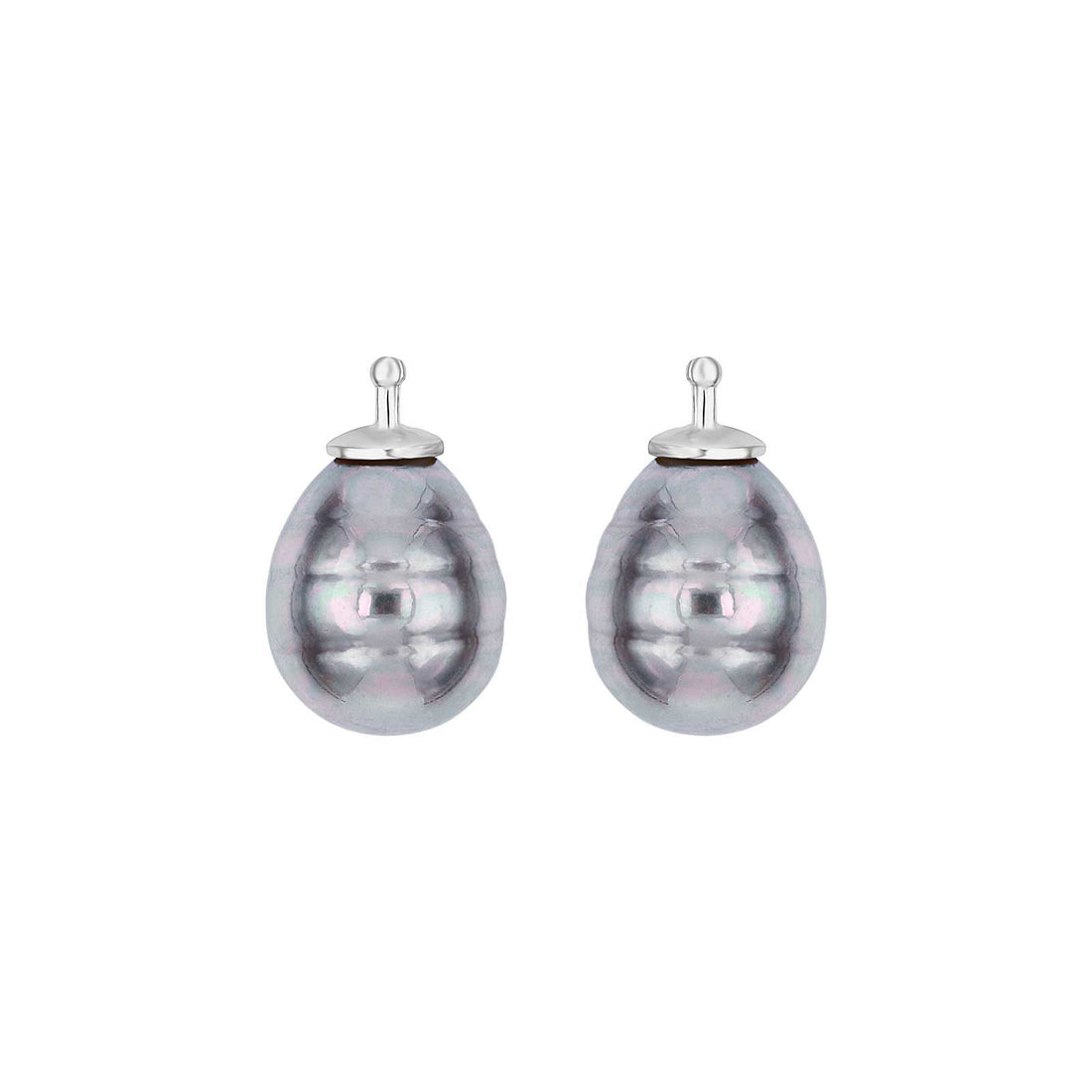 E4 – Mallorca-Barockperle 12 x 10 mm in silber
