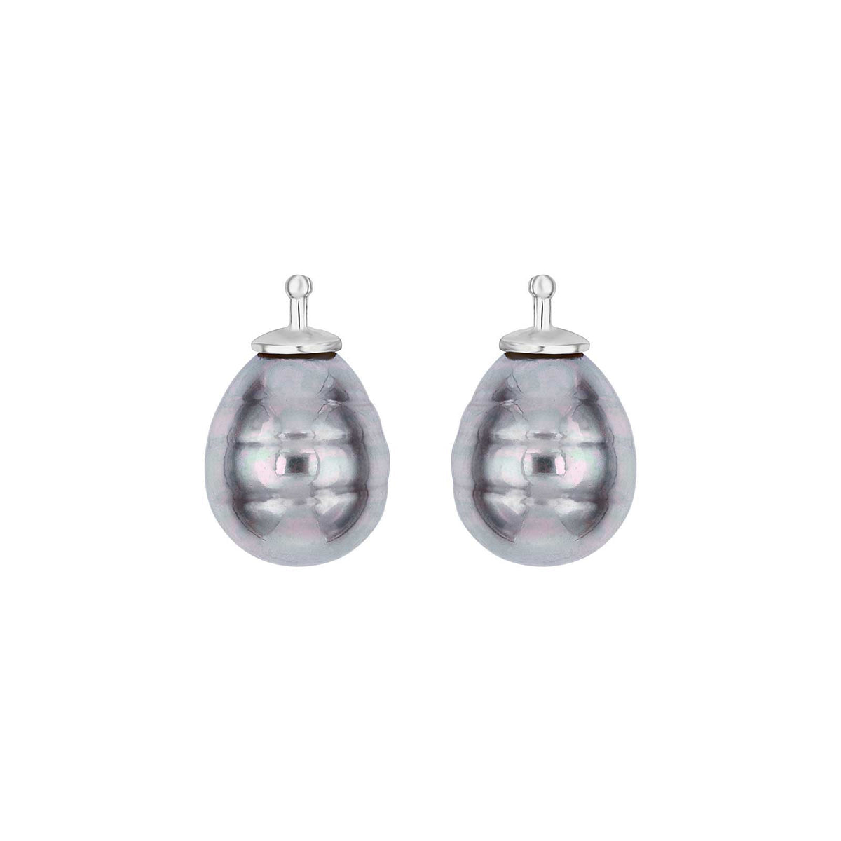 E4 – Mallorca-Barockperle 12 x 10 mm in silber