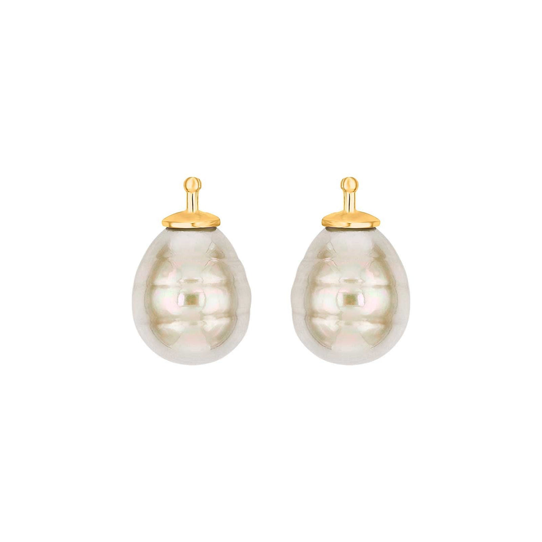 E4 – Mallorca-Barockperle 12 x 10 mm in gold