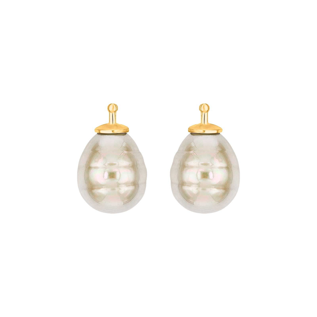 E4 – Mallorca-Barockperle 12 x 10 mm in gold