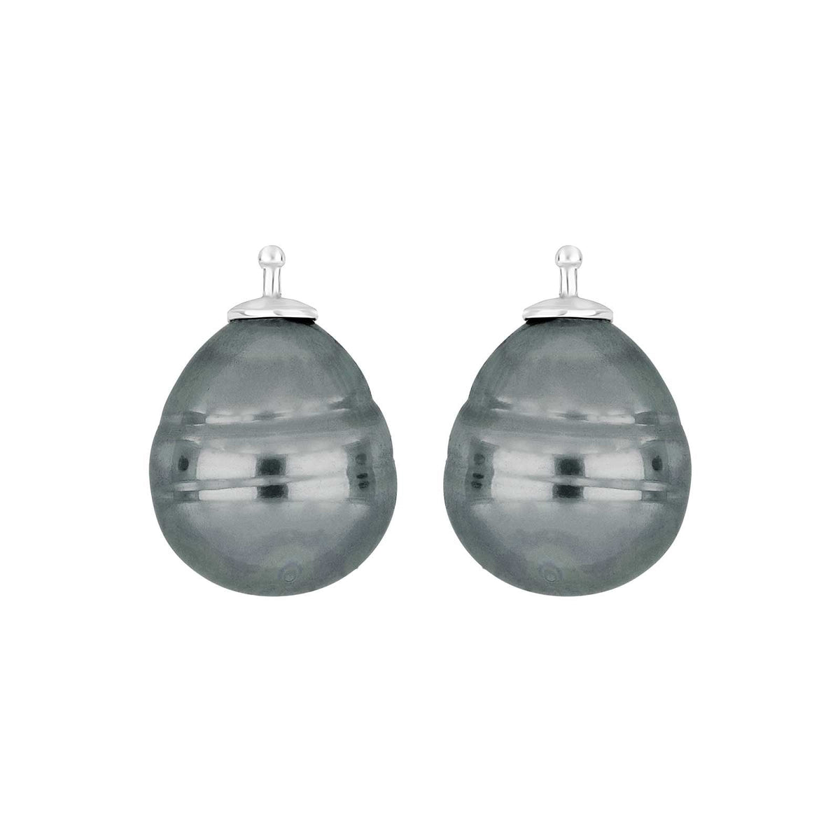E11 – Mallorca-Barockperle 16 x 13 mm in silber