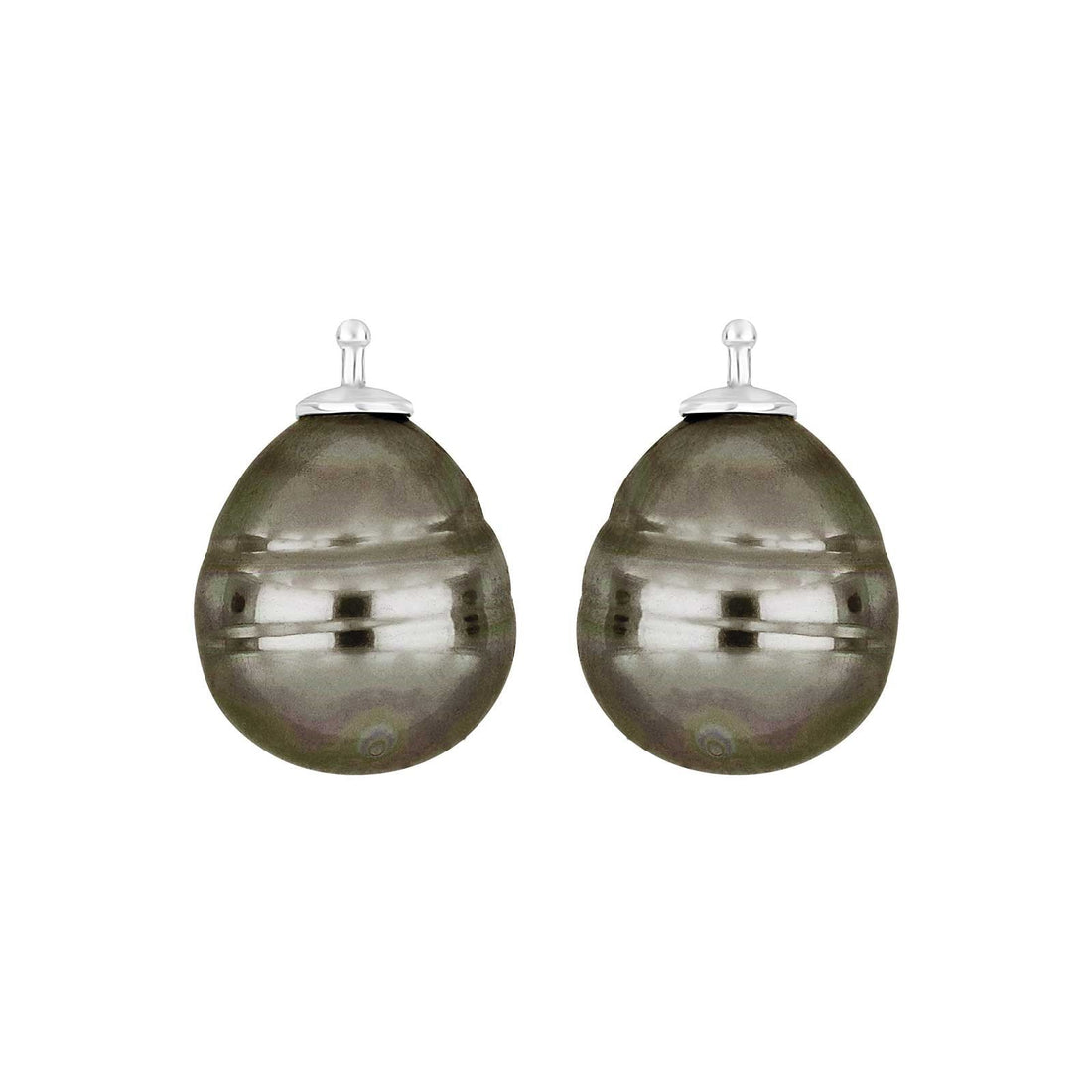 E11 – Mallorca-Barockperle 16 x 13 mm in silber