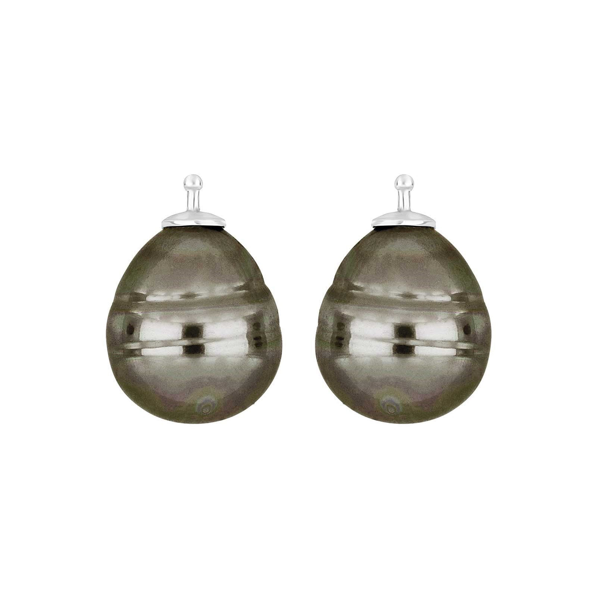 E11 – Mallorca-Barockperle 16 x 13 mm in silber