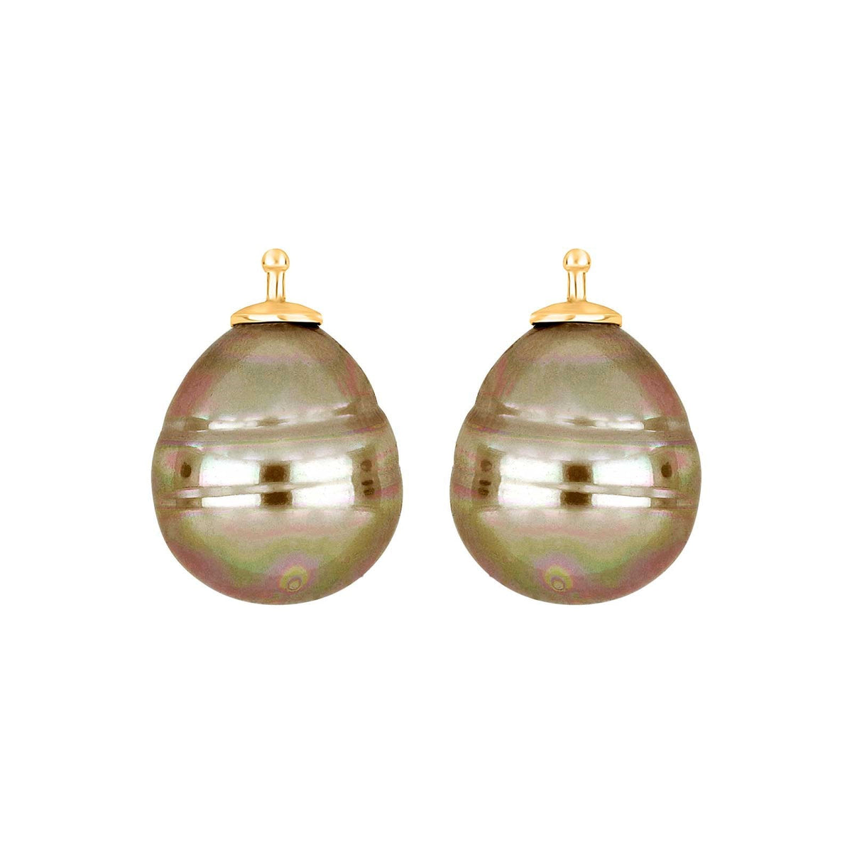 E11 – Mallorca-Barockperle 16 x 13 mm in gold