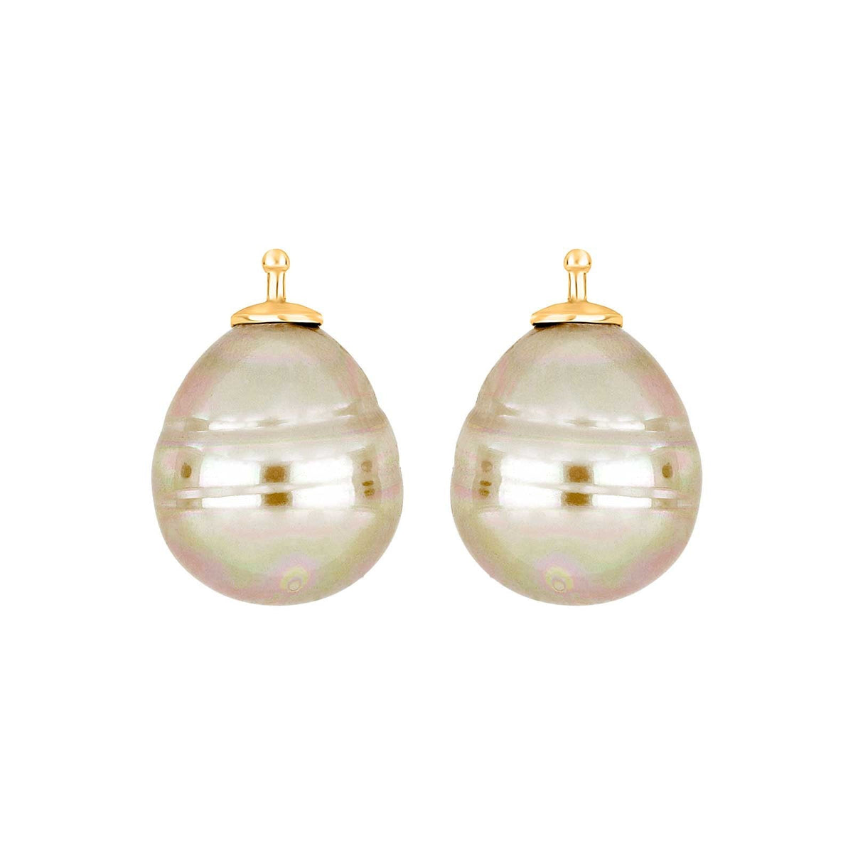 E11 – Mallorca-Barockperle 16 x 13 mm in gold