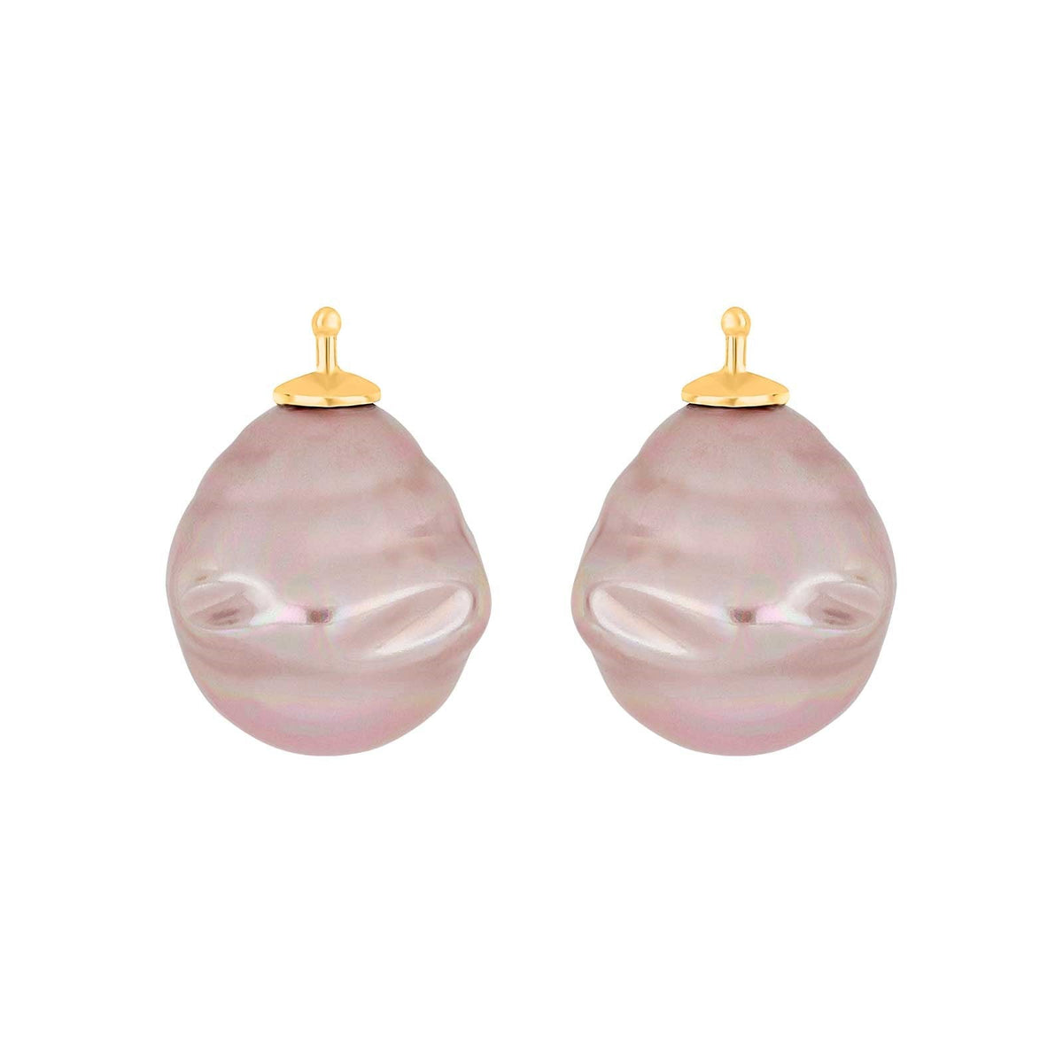 E12 – Mallorca-Barockperle 16 x 14 mm in gold