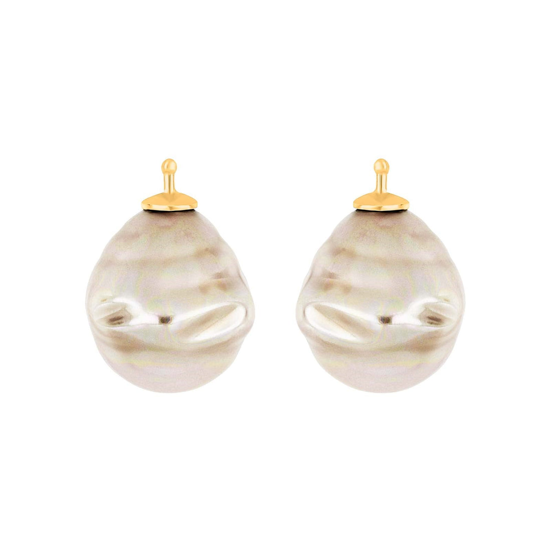 E12 – Mallorca-Barockperle 16 x 14 mm in gold