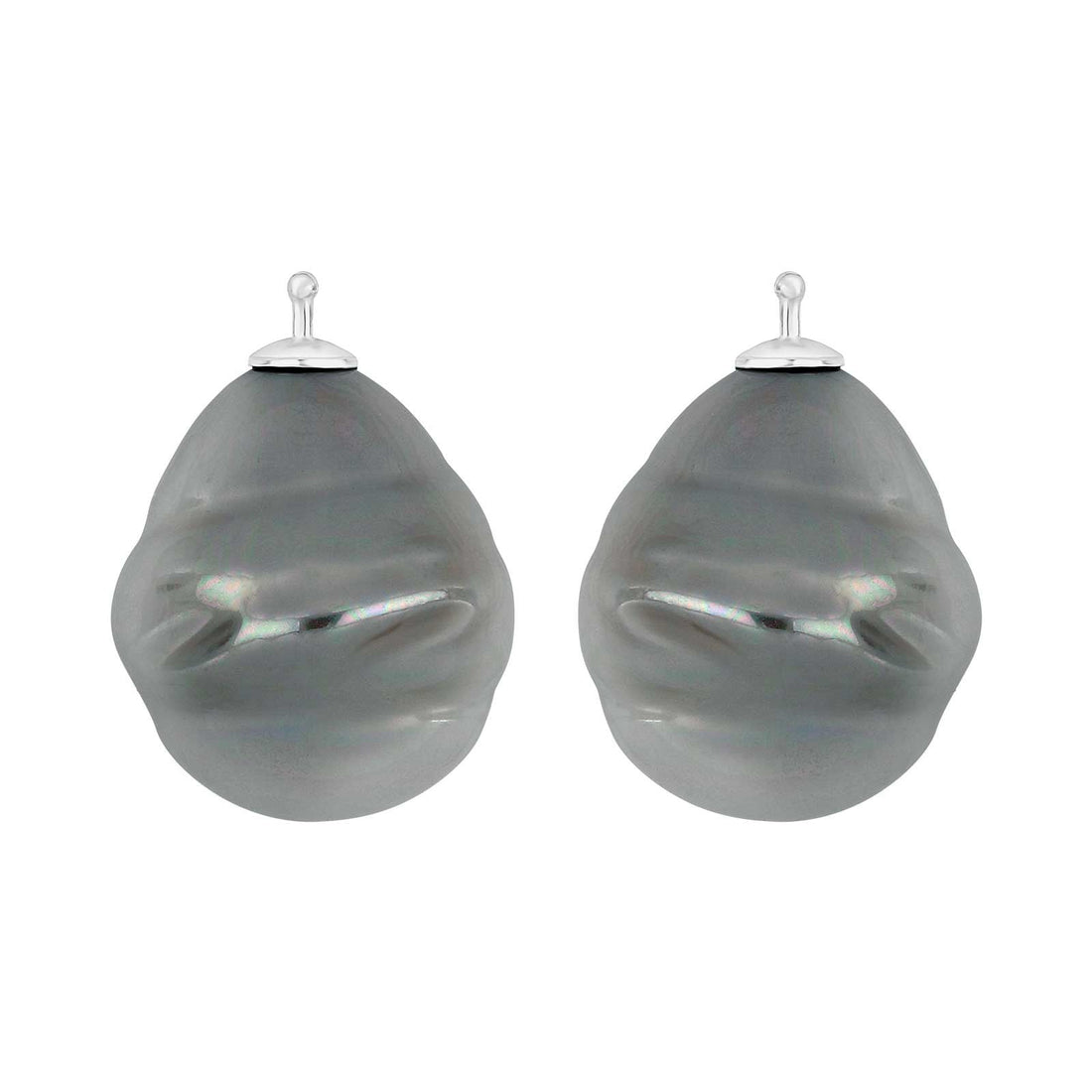 E13 – Große Mallorca-Barockperle 20 x 17 mm in silber