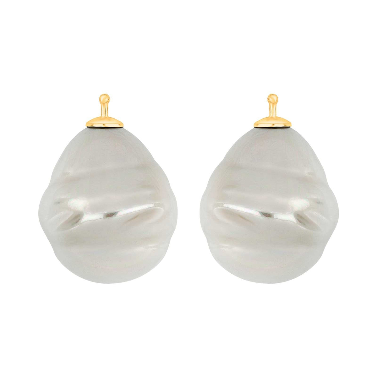E13 – Große Mallorca-Barockperle 20 x 17 mm in gold