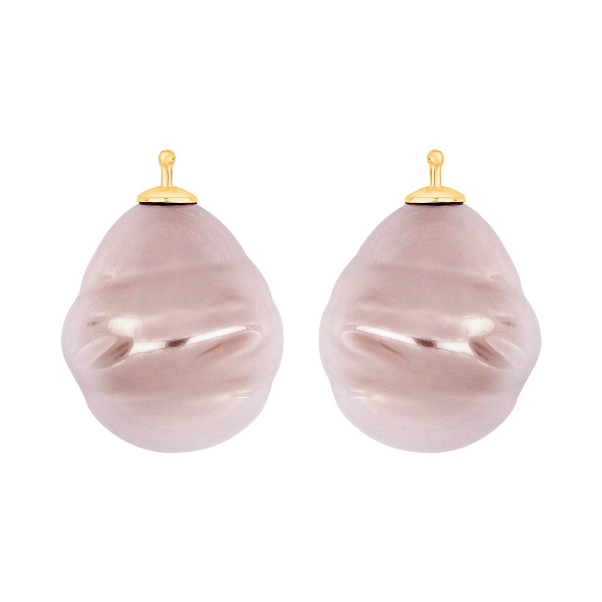 E13 – Große Mallorca-Barockperle 20 x 17 mm in gold