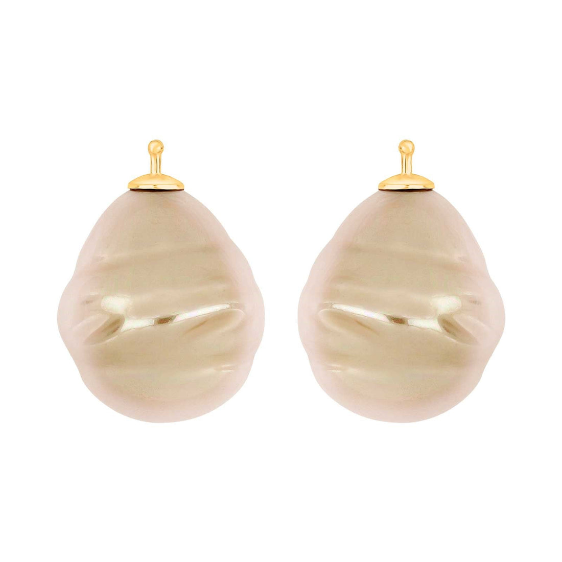 E13 – Große Mallorca-Barockperle 20 x 17 mm in gold