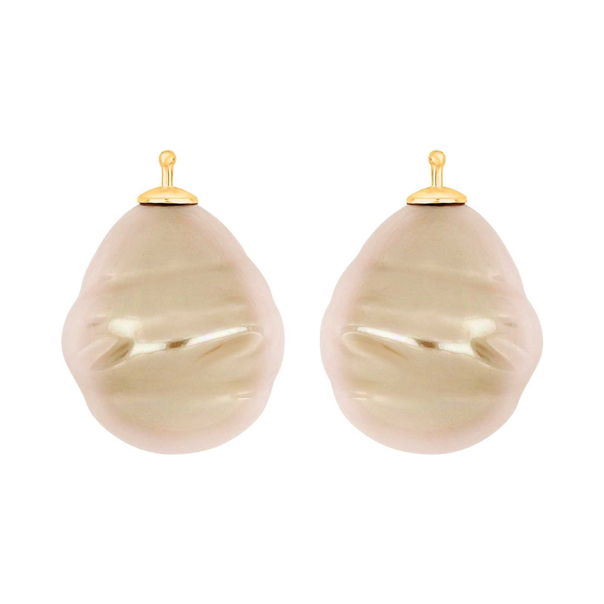 E13 – Große Mallorca-Barockperle 20 x 17 mm in gold