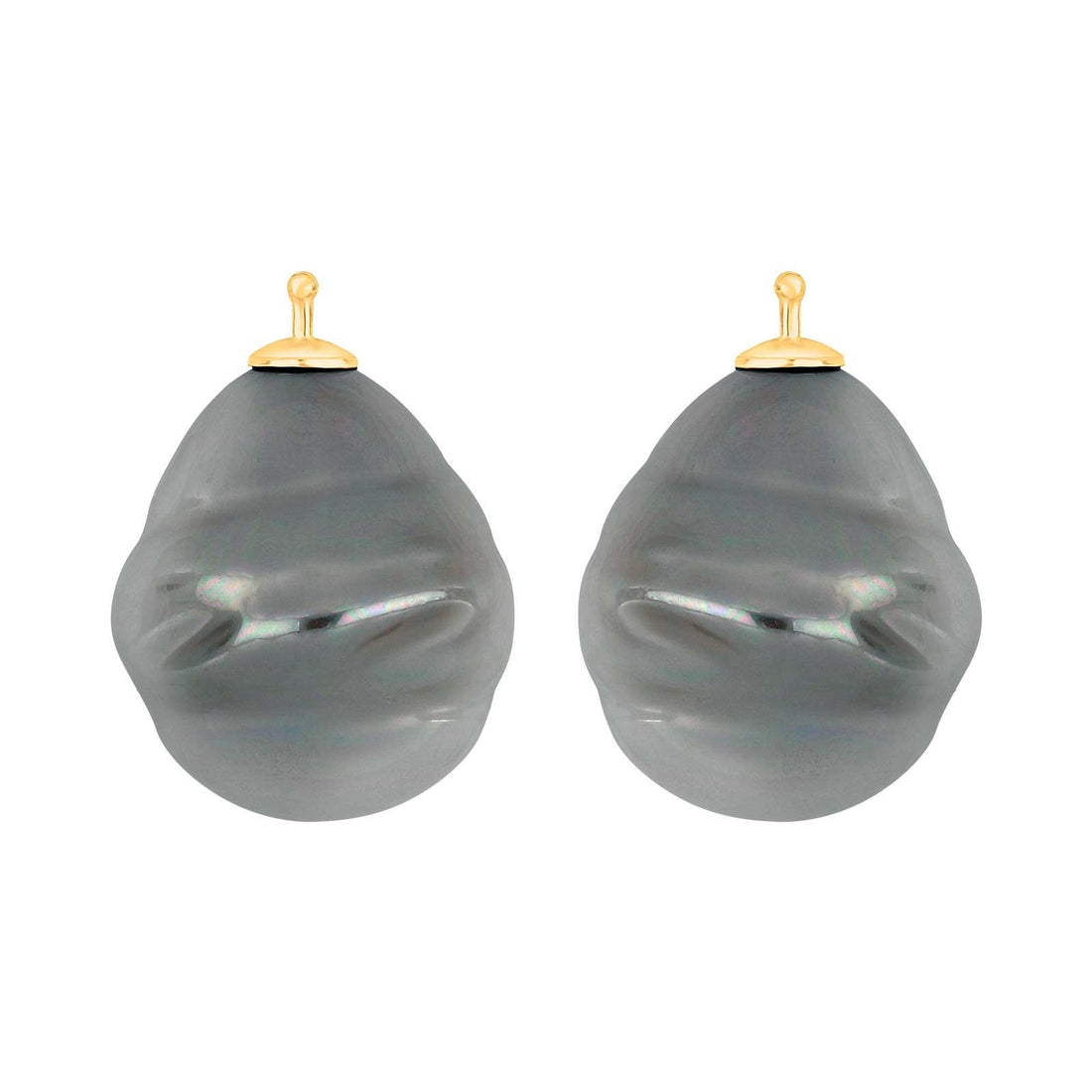 E13 – Große Mallorca-Barockperle 20 x 17 mm in gold