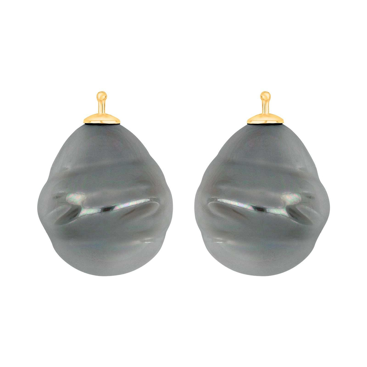 E13 – Große Mallorca-Barockperle 20 x 17 mm in gold