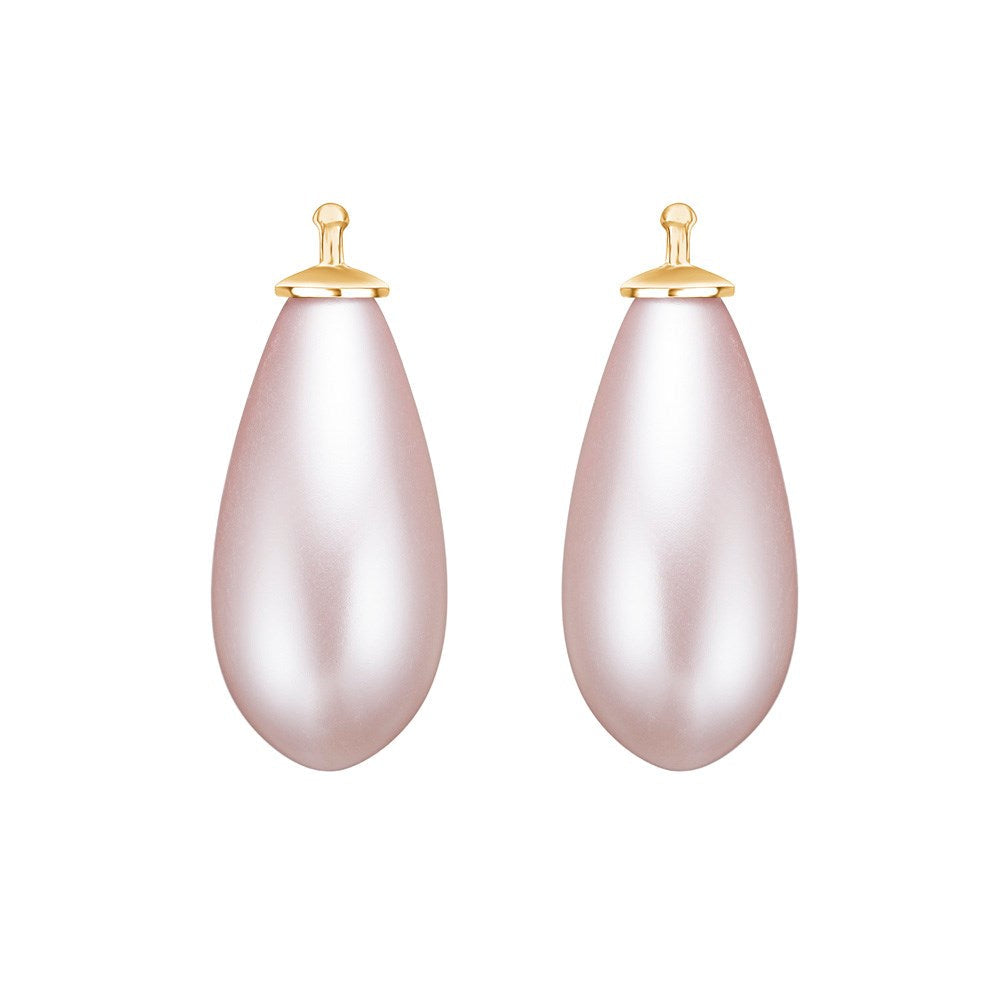 E14 – Schlanke Tropfenperle 21 x 10 mm in gold