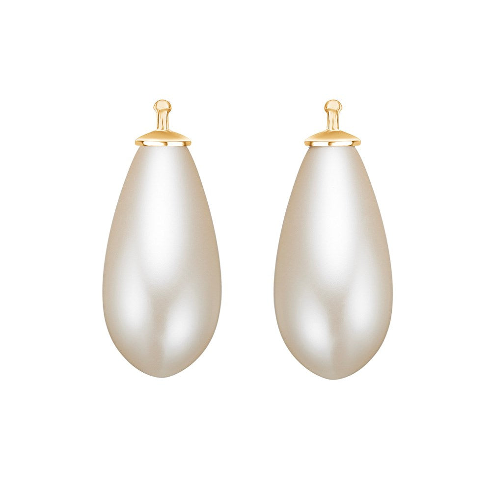 E14 – Schlanke Tropfenperle 21 x 10 mm in gold
