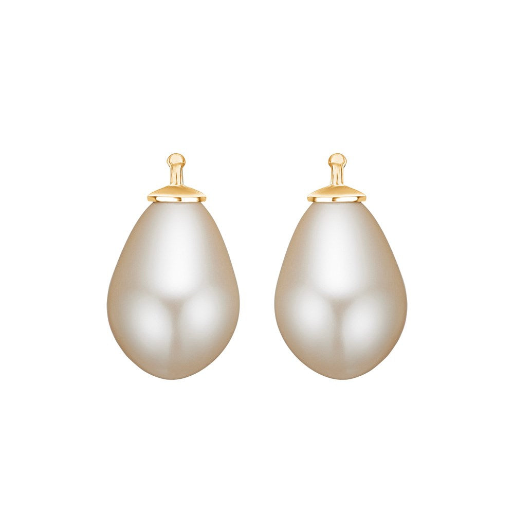 E15 – Tropfenperle 17 x 12 mm in gold