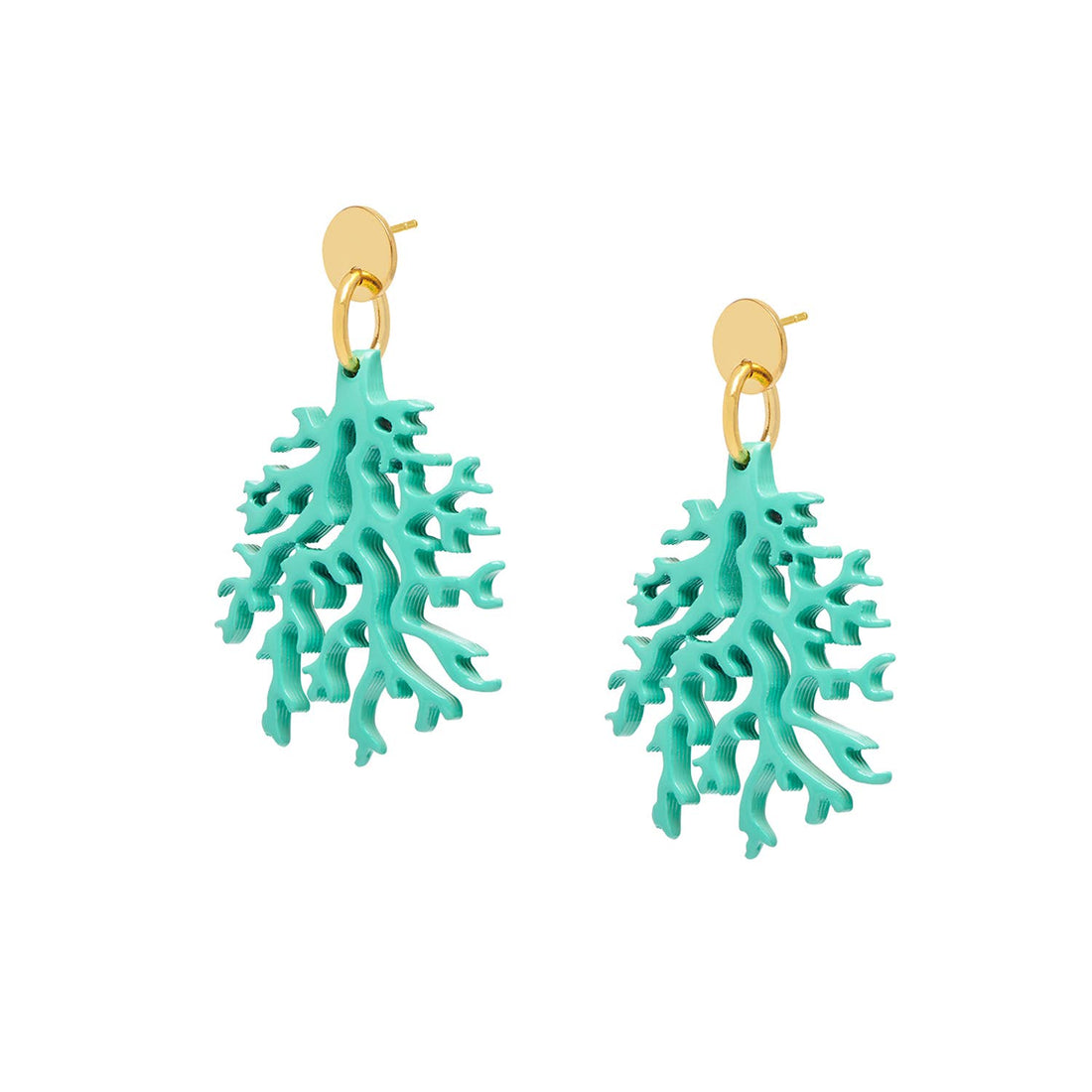 Gold Türkis Koralle Strand Schmuck Ohrringe Muttertagsgeschenk
