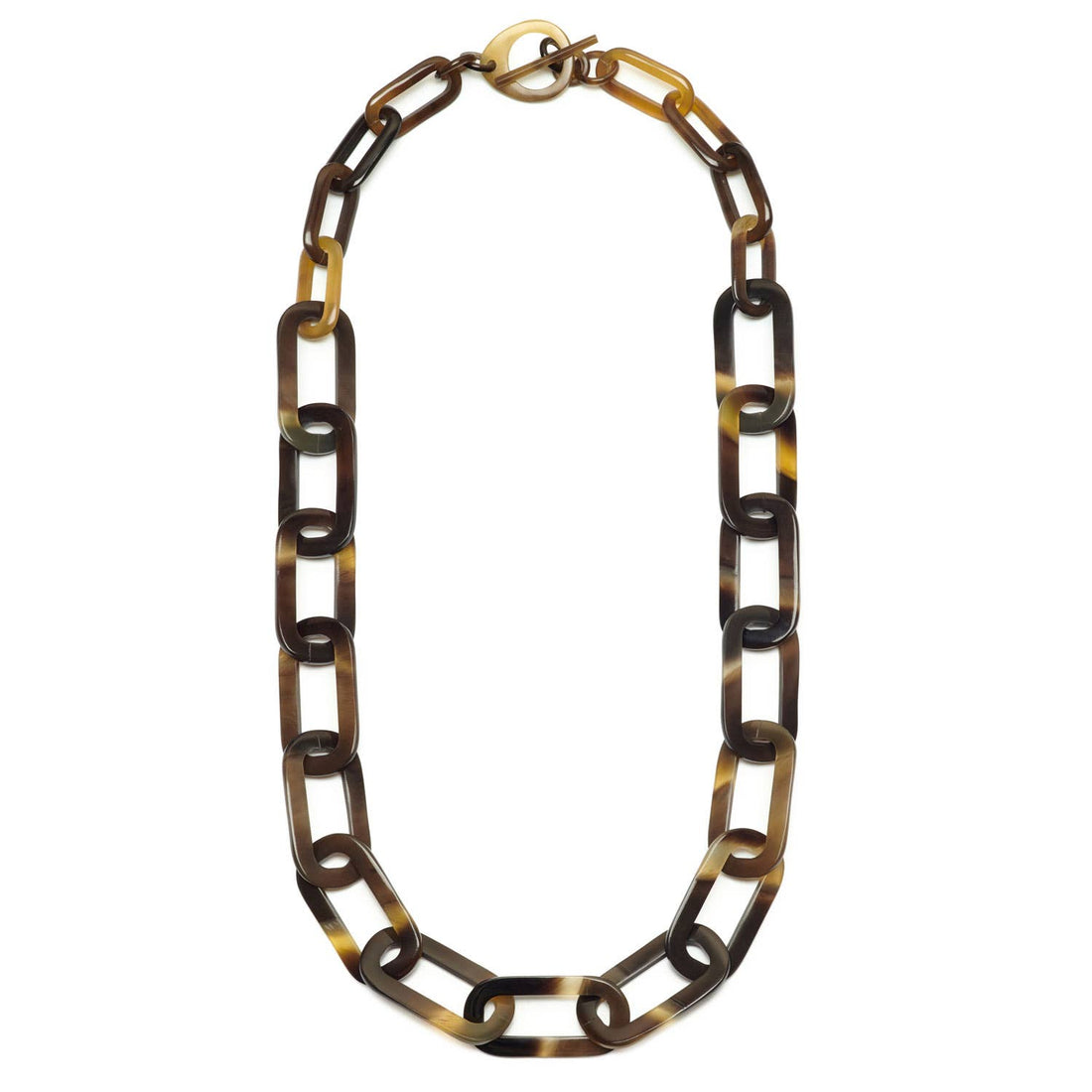 Braune lange Linkhorn-Halskette Schmuck Muttertagsgeschenk