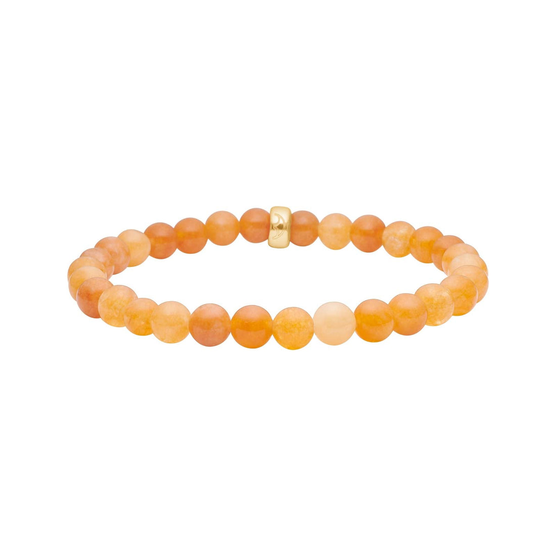 Heinzendorff Armband Oranger Schwammquarz 6 mm – vergoldet