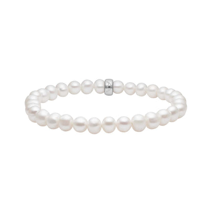 Heinzendorff Armband Süßwasserperle 6 mm – silber