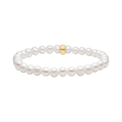 Heinzendorff Armband Süßwasserperle 6 mm – vergoldet
