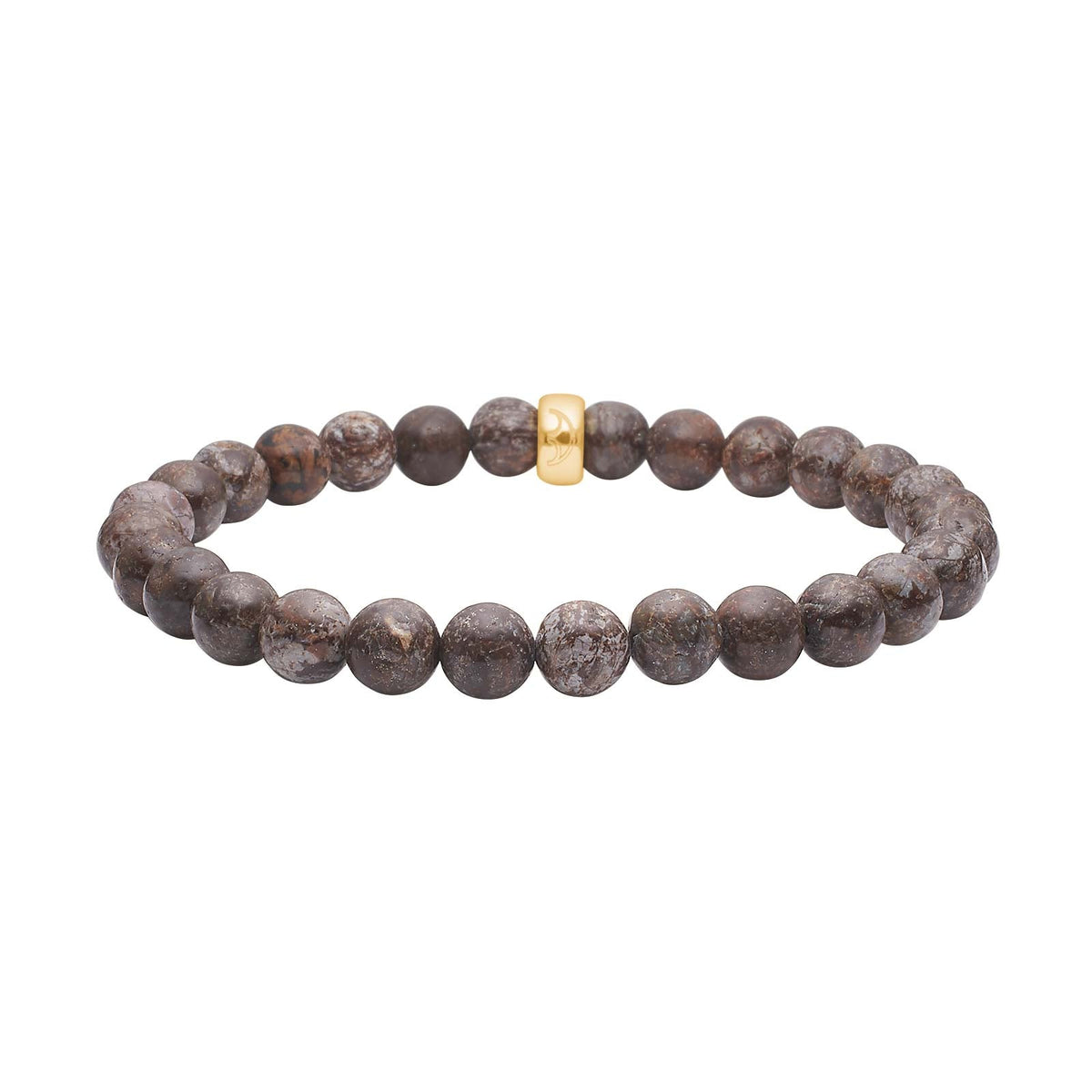 Heinzendorff Armband Jaspis 6 mm – vergoldet