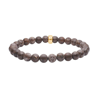Heinzendorff Armband Jaspis 6 mm – vergoldet