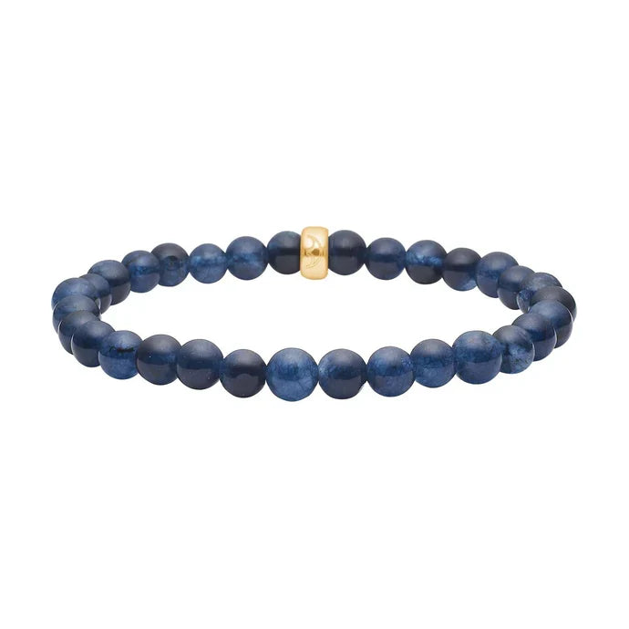 Heinzendorff Armband Blauer Schwammquarz 6 mm – silber