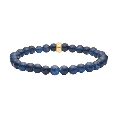 Heinzendorff Armband Blauer Schwammquarz 6 mm – silber