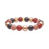 Heinzendorff Armband Sonnenstein, Karneol, Granat & Perlmutt 12 mm – vergoldet