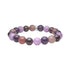 Heinzendorff Armband Amethyst, Kirschquarz, Schwammquarz & Granat 12 mm – silber