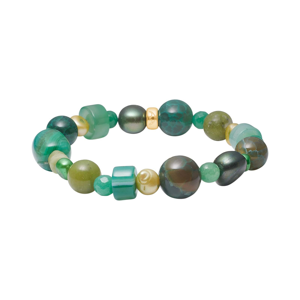 Heinzendorff Armband Achat, Quarz, Jaspis &amp; Süßwasserperle