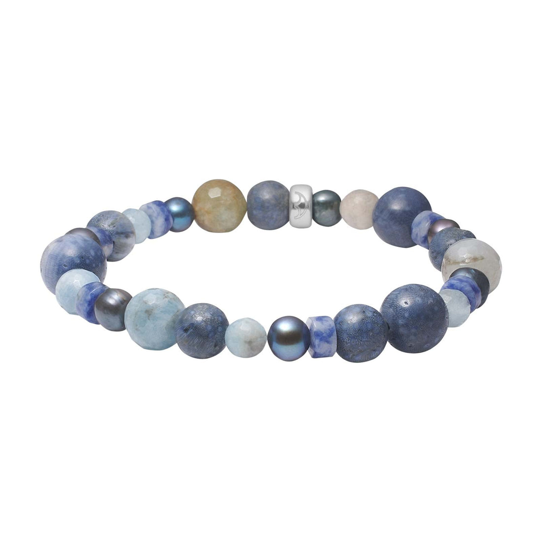 Heinzendorff Armband Koralle, Aquamarin, Jaspis &amp; Süßwasserperle