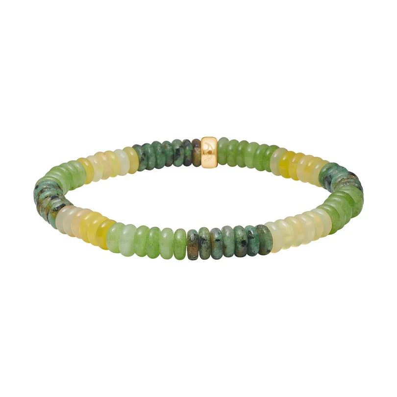Heinzendorff Armband Achat, Quarz &amp; Punktjaspis – vergoldet