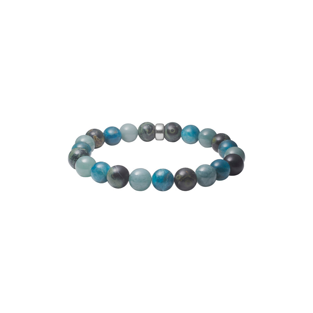 Heinzendorff Armband Apatit, Nephrit &amp; Jaspis 8 mm – vergoldet