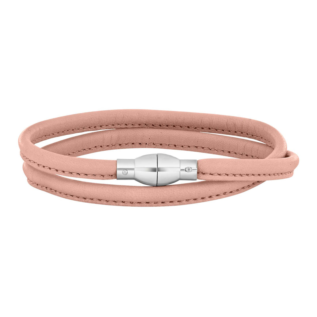 Heinzendorff Lederarmband 12 Hell-Rosa – silber