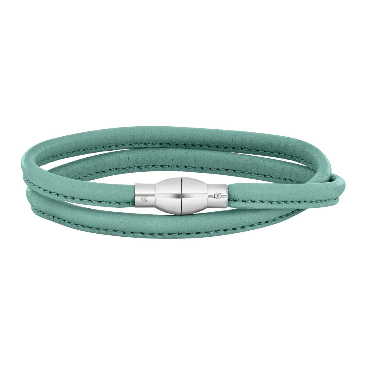 Heinzendorff Lederarmband 49 Türkis-Matrix – silber