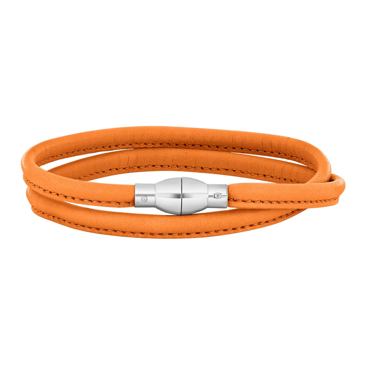 Heinzendorff Lederarmband 68 Orange – silber