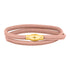 Heinzendorff Lederarmband 12 Hell-Rosa – vergoldet