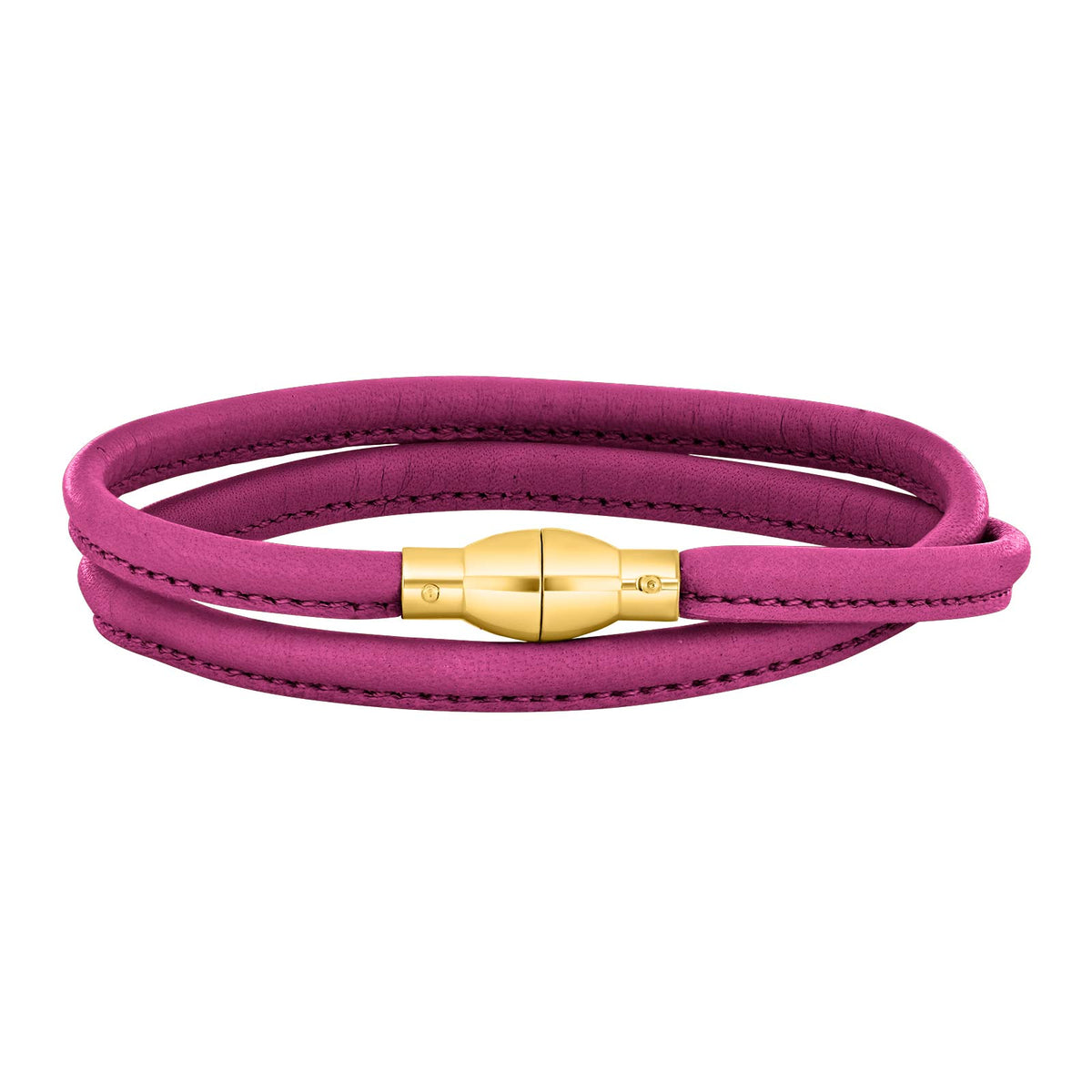 Heinzendorff Lederarmband 14 Pink – vergoldet