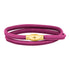 Heinzendorff Lederarmband 14 Pink – vergoldet