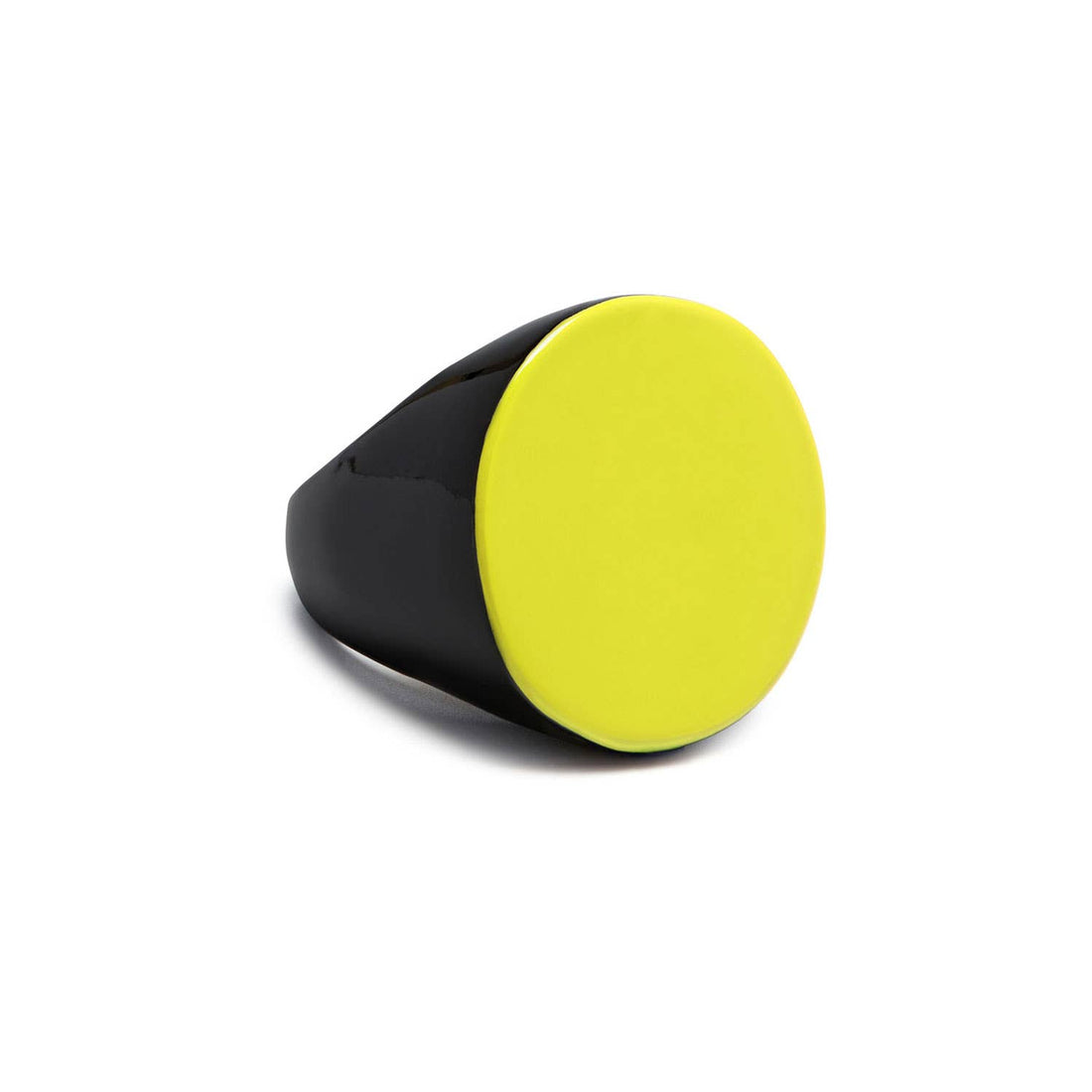 Chartreuse runder Horn handgefertigter Ring Sommer Schmuck für Frauen
